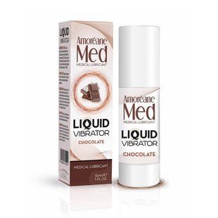 Лубрикант з ефектом вібрації Amoreane Med Liquid Vibrator Chocolate (30 мл)
