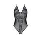 Боді з ажурним декором та відкритим кроком Passion URSULA BODY S/M, black