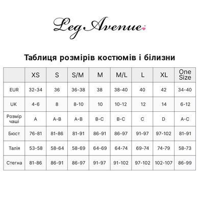 Тедді з відкритим доступом Leg Avenue Net lace crotchless teddy 1X&ndash;2X Black, шнурівка на спині