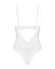 Боді Obsessive Alissium Teddy White, XS/S, ліф з м&rsquo;якою чашкою, високі вирізи для ніг
