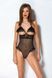 Еротичне боді Passion DOLLY BODY, S/M, black, з відкритими чашками