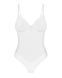 Боді Obsessive Alissium Teddy White, M/L, ліф з м&rsquo;якою чашкою, високі вирізи для ніг
