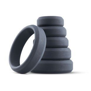 Набір ерекційних кілець Boners 6-Piece Cock Ring Set, діаметр від 2,6 до 5,7 см, силікон