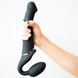Безремінний страпон з вібрацією Strap-On-Me Vibrating Black M, діаметр 3,8см, пульт ДК, регульований