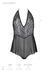 Боді Passion LEAFA BODY black, L/XL, на зав'язках, м'яка чашка, низ у вигляді шортиків