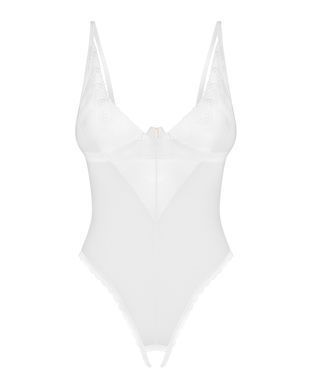 Боді з доступом Obsessive Alissium crotchless teddy, XL/2XL, ліф з м&rsquo;якою чашкою, високі трусики