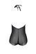Боді Passion LEAFA BODY black S/M, на зав'язках, м'яка чашка, низ у вигляді шортиків