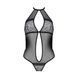 Сітчасте боді з мереживом на грудях Passion SATARA BODY L/XL black