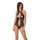 Сітчасте боді з мереживом на грудях Passion SATARA BODY L/XL black