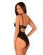Прозоре боді Obsessive Selinne teddy XS/S Black, дрібна сітка, подвійні бретелі