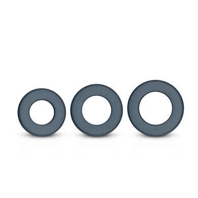 Набір ерекційних кілець Boners 3-Piece Hefty Cock Ring Set, діаметр 3,2 см, 3,8 см та 4,5 см