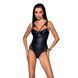 Боді з еко-шкіри та мережива Passion LOONA BODY S/M, black